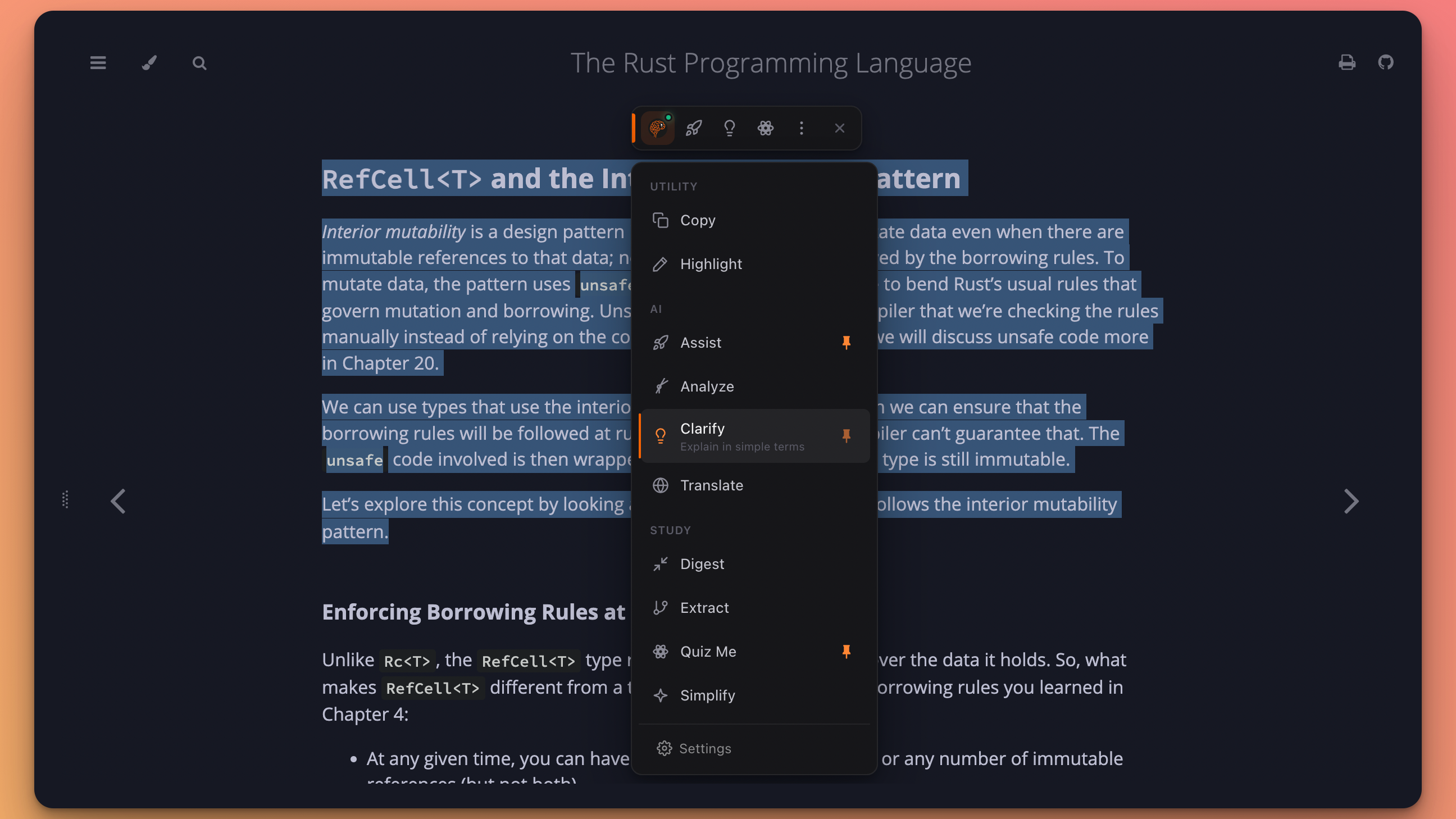 Cramly Clarify - Chat and ask follow-up questions